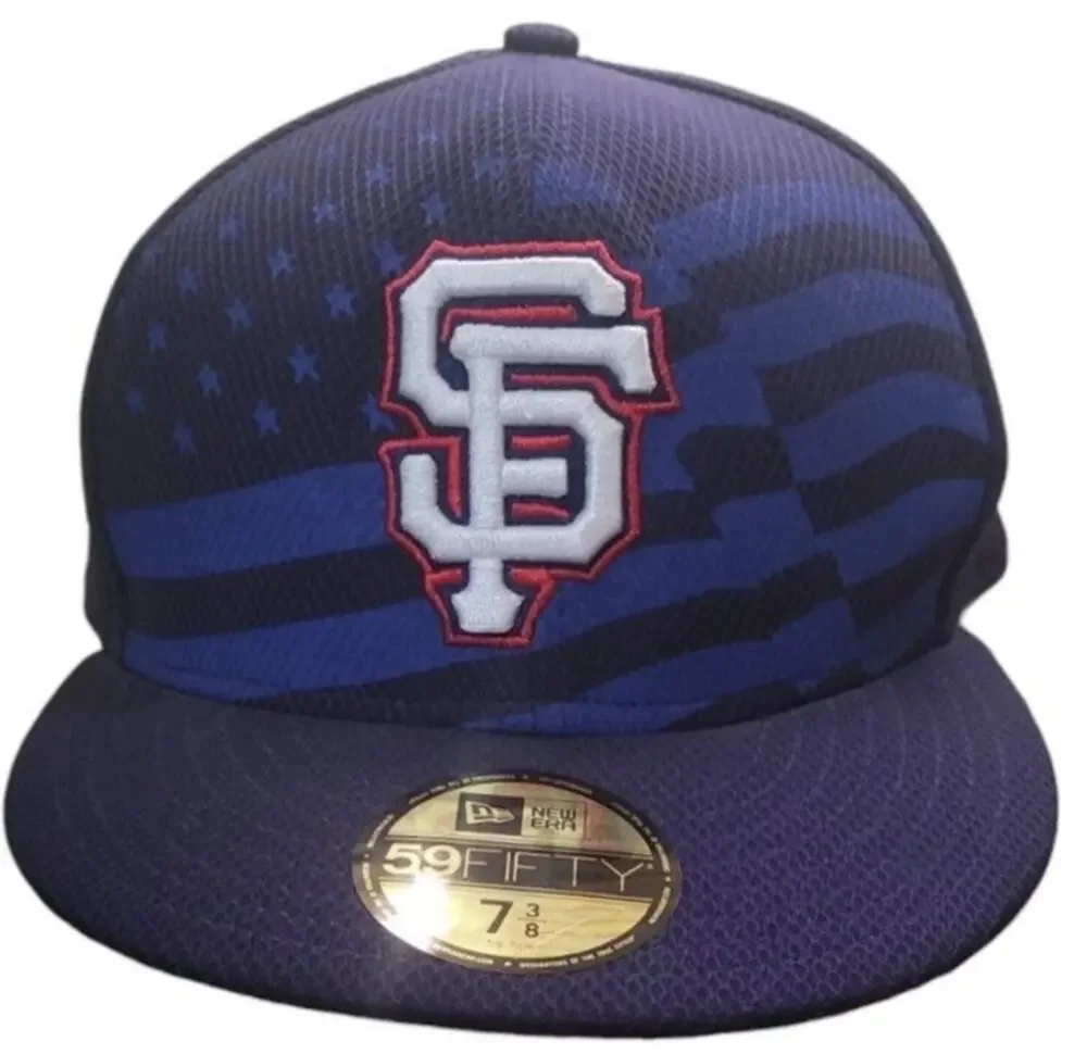 RARE NWT New Era 59Fifty SF Giants Hat 7 3/8 July 4th USA American Streetwear